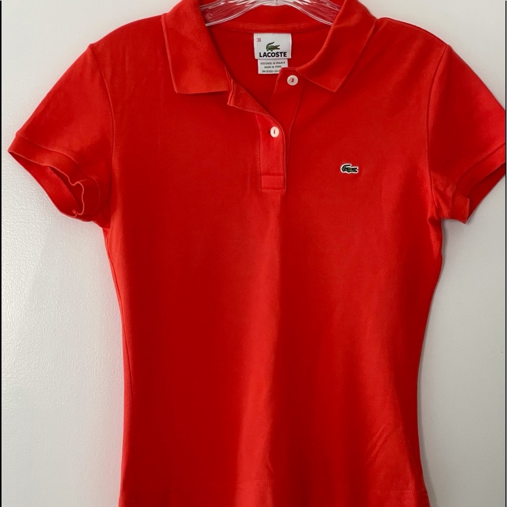 Lacoste tapered fit classic pique polo